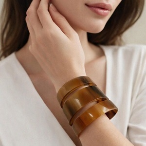 Natural Horn Color <b>Bangle</b> Bracelet Best Design Buffalo & Ox Horn Jewelry for Weddings <b>Love</b> - Product Image 1