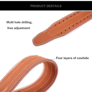 Factory Direct Weightlifting Power <b>Belt</b> with Leather Material, Heavy Duty Steel Buckle, Non-Slip Adjustable Support for Gym - Product Image 6