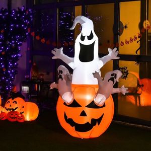 6 Feet <b>Halloween</b> Pumpkin <b>Inflatable</b> Yard Decorations with LED Lights Outdoor Holiday Blow-Up Decorative Product - Product Image 2