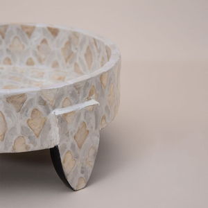 Splendide support à gâteau en nacre, ensemble de bols surélevés en coquillage faits à la main, neutres, pour la présentation de desserts gourmands - Product Image 4