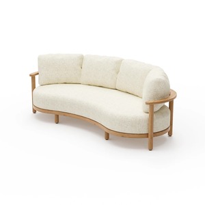 Elegant Teak Wood Garden Sofa Set with Cushioned <b>Seating</b> and Coffee Table, Modern Outdoor Furniture for Villa, Resort, Balcony a - Product Image 6