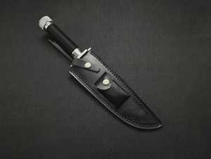 Cuchillo de Comando con Hoja de Punta Caída, Borde Dentado de Acero Inoxidable, Mango de Goma, Grado Industrial, Grosor de 0.6mm - Product Image 2
