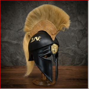 Casco Corintio Negro, Armadura Griega, Casco Medieval para Reenactment - Product Image 6