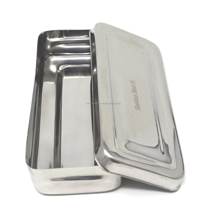 Boîte de Stérilisation pour Instruments Médicaux et Chirurgicaux Dentaires 8x4x2 Pouces en Acier Inoxydable Certifiée CE, Plusieurs Tailles Disponibles - Product Image 1