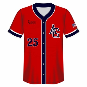 Sublimación personalizada para hombre uniforme de béisbol desgaste botón abajo camiseta de béisbol para la venta - Product Image 5