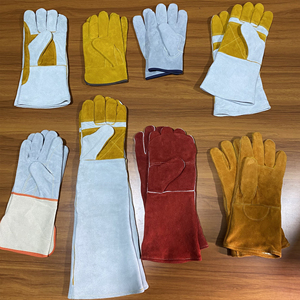 Heat Resistant Tig Welder BBQ Animal Handling Long Sleeve Leather Welding Gloves - Product Image 6