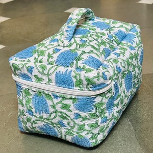 Fashion Customized Design Handloom <b>Vanity</b> <b>Makeup</b> Storage Bag Zipper Closure Pure Cotton Customized - Product Image 2