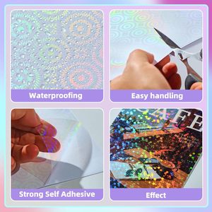 <span class=keywords><strong>Film</strong></span> adhésif de stratifié 3D imperméable de superposition holographique de A4 A3 de taille de rouleau sans bulle pour la peau mobile - Product Image 6