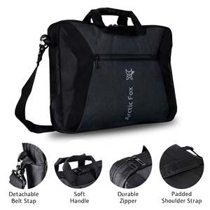 Étui de transport pour ordinateur portable Arctic Fox Rex Black - Protection portable pour PC pour le travail et le bureau - Product Image 5