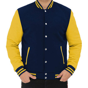 Chaqueta de Béisbol Varsity para Hombre, Chaqueta Letterman de Mezcla de Algodón, Estilo Retro Clásico, Chaqueta Bomber Universitaria Informal y Ligera - Product Image 1