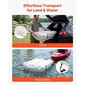 Nevera Flotante Premium de 40 QT, Enfriador de Agua Anfibio con Ruedas, Almacenamiento en Seco, Cuerda de Remolque para Alimentos - Product Image 6