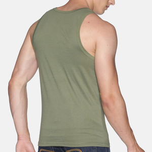 Solid Color Breathable Tank Top Custom Logo Ribbed Vests Knitted Fitness Gym Stringer <b>Singlet</b> <b>for</b> <b>Men</b> training workout session - Product Image 5