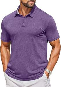Camisetas Polo Casuales de Talla Grande 100% Algodón para Hombre - Tejido de Punto Estampado Transpirable y de Secado Rápido de Manga Corta - Product Image 3
