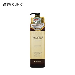 Essence capillaire de luxe 3W Clinic Gold 500ml, huile capillaire au collagène pour des effets coiffants brillants - Product Image 1
