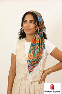 Foulards personnalisés imprimés, légers et carrés pour femmes, accessoires de mode, commande en gros pour les besoins de marquage - Product Image 2