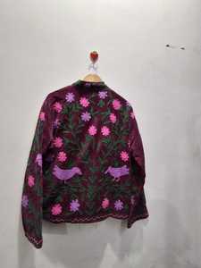 Winter Multicolor Suzani Embroidered <b>Velvet</b> ODM <b>Jacket</b> <b>Women</b> Breathable Handcrafted Artisan Custom Made - Product Image 4