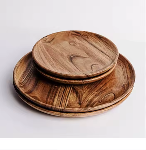 Assiettes de fête élégantes en bois, plats de service fonctionnels en bois - Product Image 1