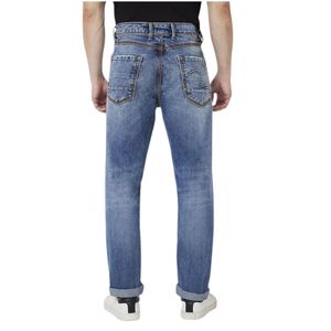 Custom Men's Distressed Ripped Denim <b>Jeans</b> Breathable Medium Wash Cotton Stretch Streetwear Casual Pants - Product Image 3