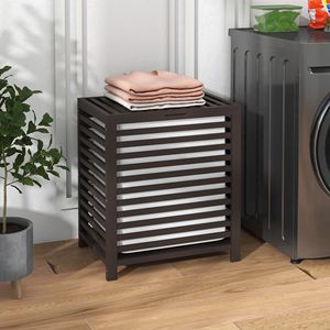 Cesto Portabiancheria in Vimini 55L con Coperchio e Fodera Rimovibile 19.75x14.25x23.5in Colore Caffè - Product Image 2