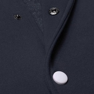 OEM <b>Men's</b> Stand Collar Classic Blue Varsity Letterman Varsity <b>Jacket</b> For <b>Men</b> With <b>White</b> Leather Strip Heated winter <b>jacket</b> - Product Image 6