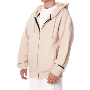 Sudadera con capucha extragrande para hombre, con cierre de cremallera, forro polar suave, ropa exterior cómoda para el invierno - Product Image 3