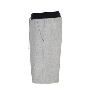 Shorts Bermuda Homme Gris en Coton de Haute Qualité avec Cordon de Serrage à la Taille, Style Décontracté, Couleur Unie, Tissu Tricoté, Longueur Mi-Cuisse - Product Image 6