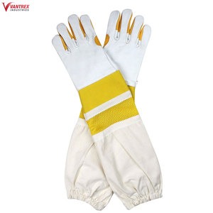 Guantes de Apicultura de Piel de Cabra Premium, Ventilados, de Manga Larga, Resistentes a Picaduras, con Protección en los Puños - Product Image 4