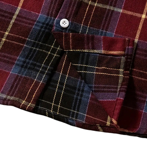 Chemise en flanelle à carreaux pour hommes, nouvelle tendance, coupe ajustée, tissu doux, design rétro, vente en gros OEM, manches longues - Product Image 5