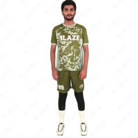 Ensemble de maillots de football personnalisés avec logo, 100% polyester, séchage rapide, respirant, OEM 2025/2026, unisexe, adulte, vente chaude, uniforme de football
