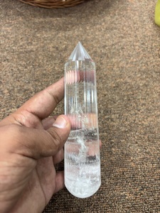 Natural Clear Quartz Faceted Massage <b>Wand</b> Polished <b>Crystal</b> Beauty Tool For Facial Relaxation Wellness And Personal Care - Product Image 4