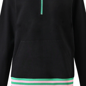 Custom <b>Black</b> Unisex Quarter Zip <b>Sweatshirt</b> with custom logo options B2B apparel sourcing for custom organization apparel - Product Image 5