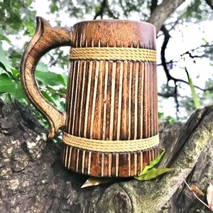 Taza de madera de acacia y mango para oso y café, utensilios de madera hechos a mano para cocina y mesa, tazas para beber agua disponibles - Product Image 5