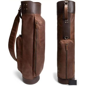 Customized <b>Foldable</b> Portable Super Lightweight PU Leather Golf Stand Bag Waterproof Sunday <b>Cart</b> Bag Leather Polo Golf Club Bags - Product Image 2