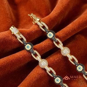 สร้อยข้อมือและสร้อยคอแบบโซ่กลมประดับเพชรโมอิสซาไนต์ชุบทอง 14K สำหรับผู้ชาย ของขวัญวันครบรอบหรือวันหมั้นสุดหรู - Product Image 2