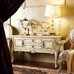 ชุดโซฟาห้องนั่งเล่นสไตล์วิลล่าฝรั่งเศสสุดหรู  ทำจากไม้มะฮอกกานีแท้แกะสลักด้วยมือ  หุ้มเบาะสไตล์พระราชวังยุโรป - Product Image 5