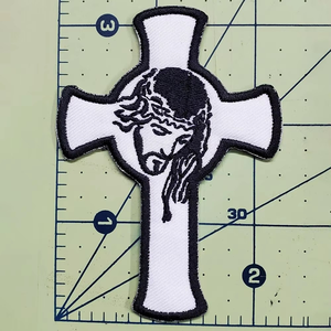 Patch brodé personnalisé à poser à chaud, motif Croix de Jésus, pour les chrétiens - Product Image 4