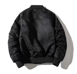 Chaquetas de Hombre de Alta Calidad, Chaqueta Bomber de Nailon Personalizada con Cierre de Cremallera, Estilo Casual de Invierno, Servicio OEM Disponible - Product Image 4