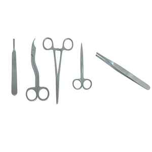 Ensemble de 9 instruments chirurgicaux dentaires en acier inoxydable, outils manuels pour chirurgie buccale, classe I, étui rouge, kit d'instruments dentaires - Product Image 4