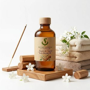 Fine Jasmine Sandal Massage Oil for Body Relaxation, Spa Professionals and <b>Personal</b> Care Product Manufacturing Needs - Product Image 3