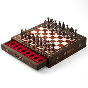 ชุดหมากรุกไม้พะยูงทำมือพร้อมที่เก็บ - เกมกระดานไม้สุดหรูขายส่ง - Product Image 2