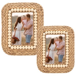 Cadre photo hexagonal en bambou en gros |   Cadre photo géométrique en bois fait main - Product Image 3