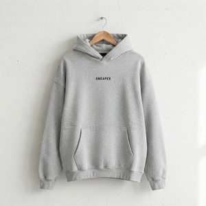 <b>Men's</b> <b>Grey</b> Oversized Fleece Hoodie Graphic Print Pullover Streetwear <b>Sweatshirt</b> Kangaroo Pocket Casual Sportswear Custom - Product Image 3