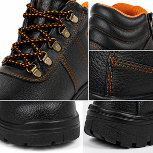 Chaussures de sécurité en cuir Barton, antidérapantes, hydrofuges, avec semelle épaisse résistante aux clous, embout en acier, durables, vente en gros - Product Image 6