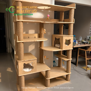 ECO2GO VIETNAM Árbol para Gatos Multinivel con Poste Rascador de Sisal, Casa para Gatos, Muebles para Mascotas de Interior - Product Image 6