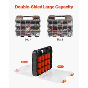 24-Removable Dividers Double Side <b>Tools</b> Organizer <b>Box</b> 34-Compartment Small Parts Organizer PP Hardware Storage <b>Box</b> - Product Image 3