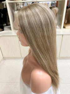 Peluca de Cabello Humano Chino, Peluca con Frente de Encaje, Encaje Suizo HD, Largo Promedio, Talla de Gorra Pequeña - Product Image 3