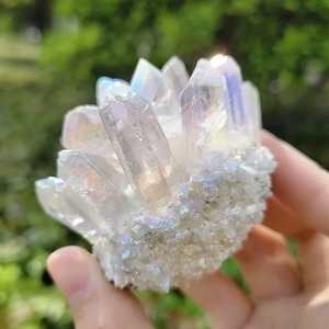 Cuarzo Natural Transparente al por Mayor, Cuarzo Aura, Cristal de Ángel Tallado, Decoración Feng Shui para el Hogar, Regalo - Product Image 5