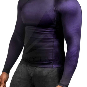 Custom Men Rash Guard Long Sleeve Swimwear Breathable Stretch Fabric <b>Surfing</b> Training Sports Shirt Fully <b>Printed</b> Men Rash Guard - Product Image 5
