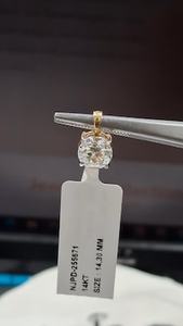 2CT Round Lab Grown Diamond Necklace | 14K White Gold Solitaire Pendant - Product Image 6