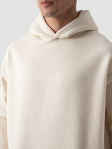 Sudadera con capucha de forro polar para hombre, corte regular, con cremallera, estilo urbano, hombros caídos, algodón de 500g de alto gramaje, con bolsillo, antiencogimiento, funcional - Product Image 6